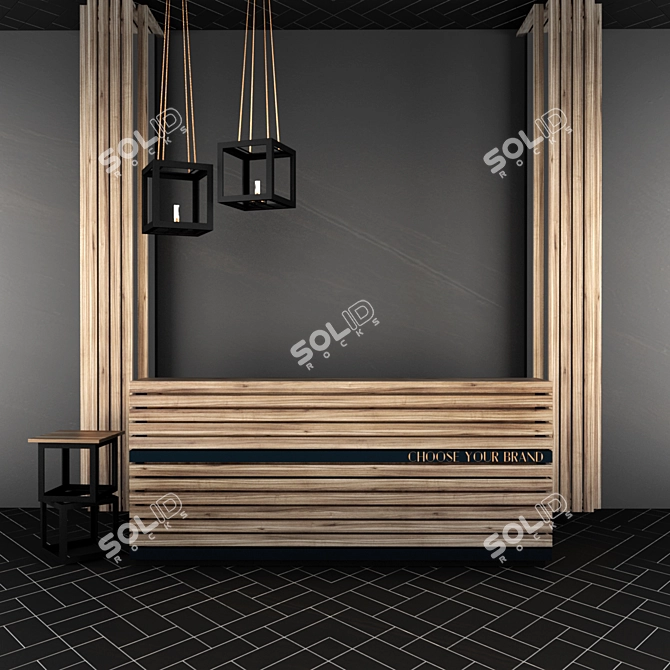 Modern G7 Loft Reception Desk 3D model image 1