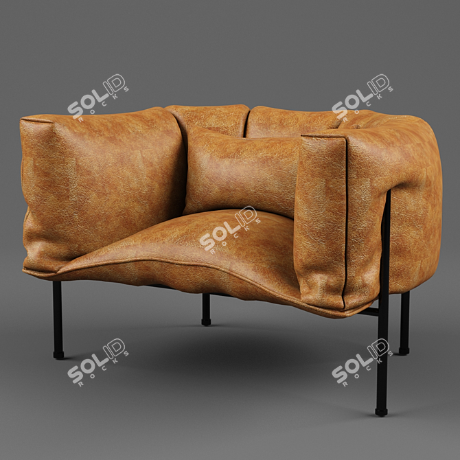 Elegant Rondo Armchair 3D model image 1