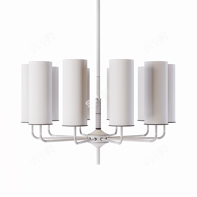 Delphy 2: Elegant Brown Glass Lamp 3D model image 2