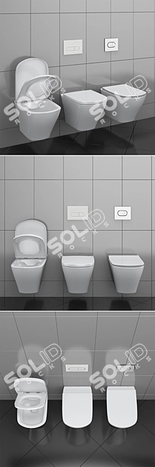 RAVAK Classic RimOff Toilet 3D model image 2