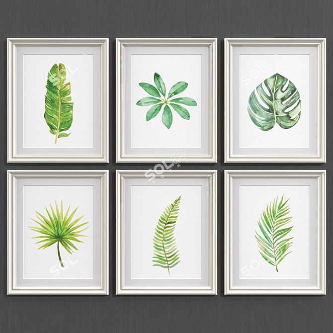 Tropical Paradise Art Print Set 3D model image 2