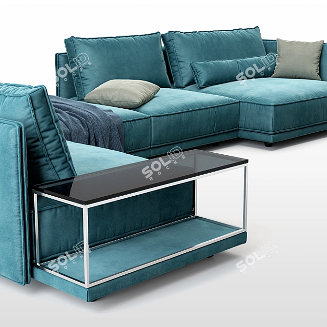 Modular Cube Lounge Sofa 3D model image 2