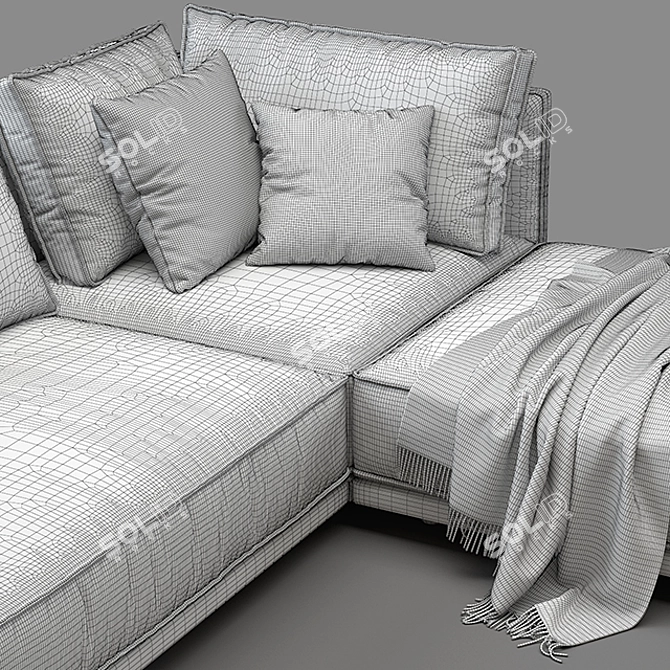 Modular Cube Lounge Sofa 3D model image 3