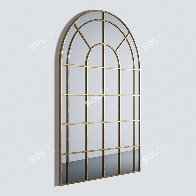 Elegant Grantola Arch Mirror 3D model image 2