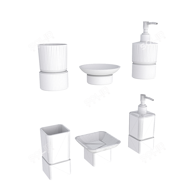 Fixsen Kvadro Bathroom Accessories 3D model image 2