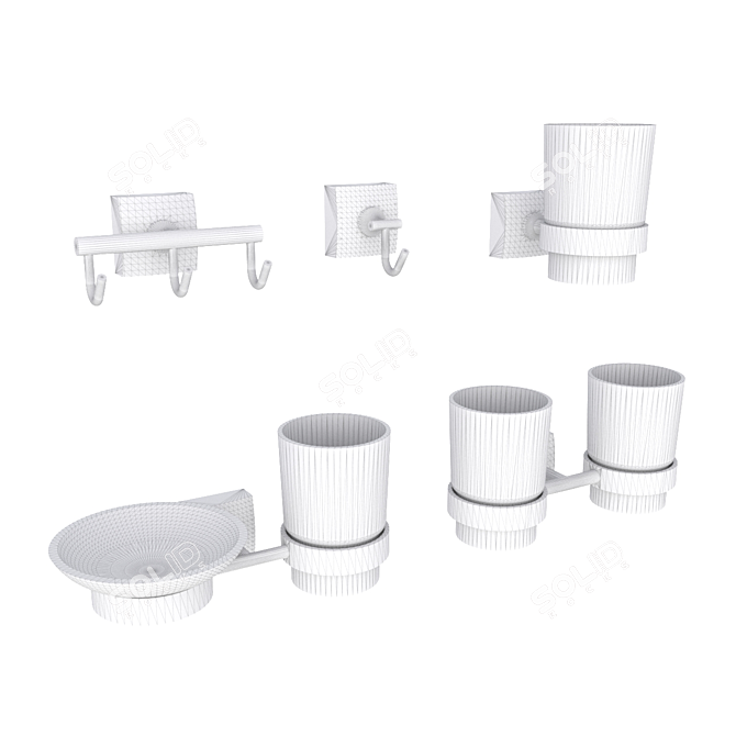 Fixsen Kvadro Bathroom Set 3D model image 2