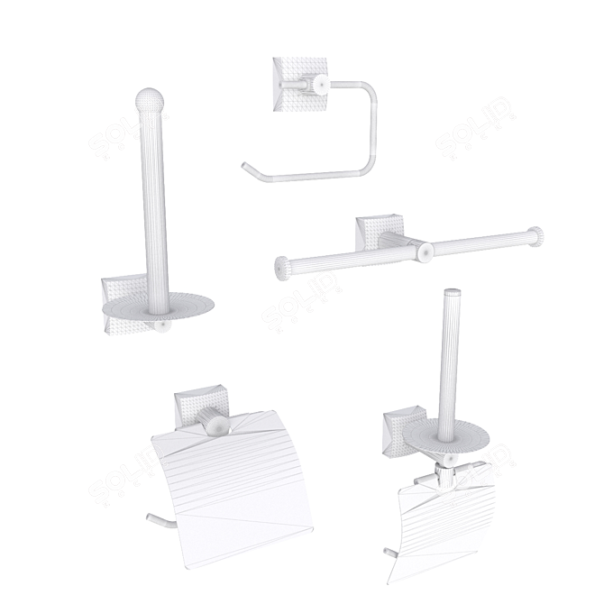 Fixsen Kvadro Bathroom Accessories 3D model image 2