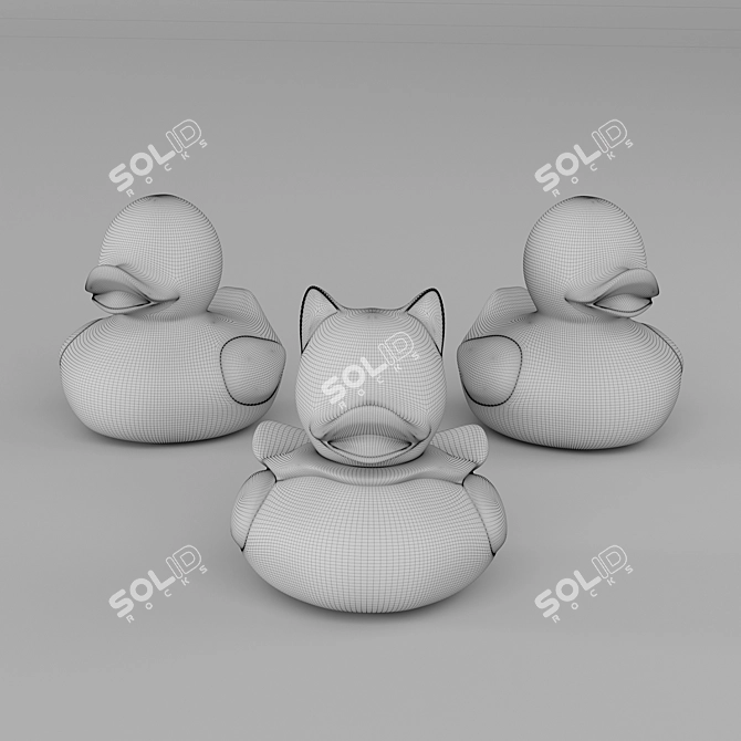 Title: Superhero Rubber Duckies - Comic Book Heroes Pack 3D model image 3