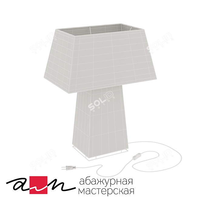 Elegant White Tower Table Lamp 3D model image 2