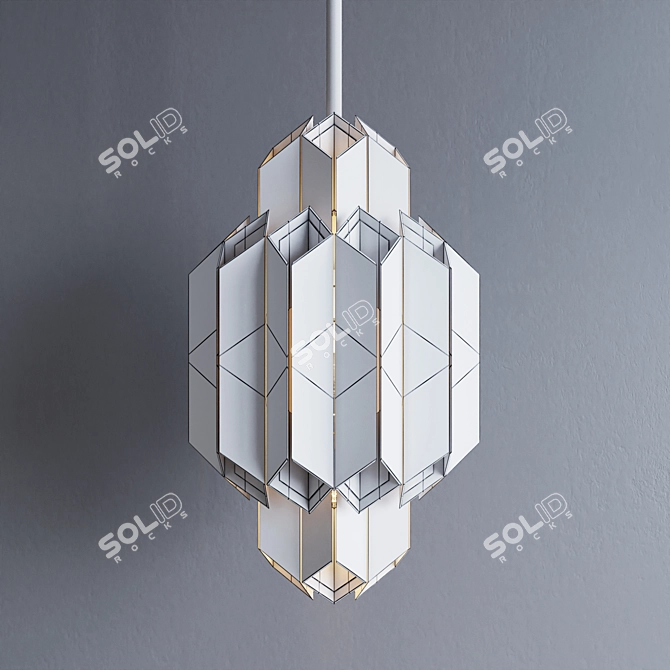 Haiku 254-41: Elegant Pendant Light 3D model image 2