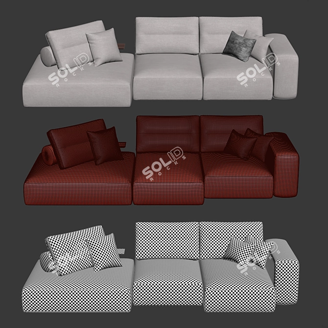 Saba Italia My Taos Modular Sofa 3D model image 3