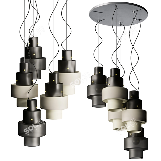 Vintage-inspired Gask Suspension: Combining Retro Charm with Modern Flair 3D model image 1