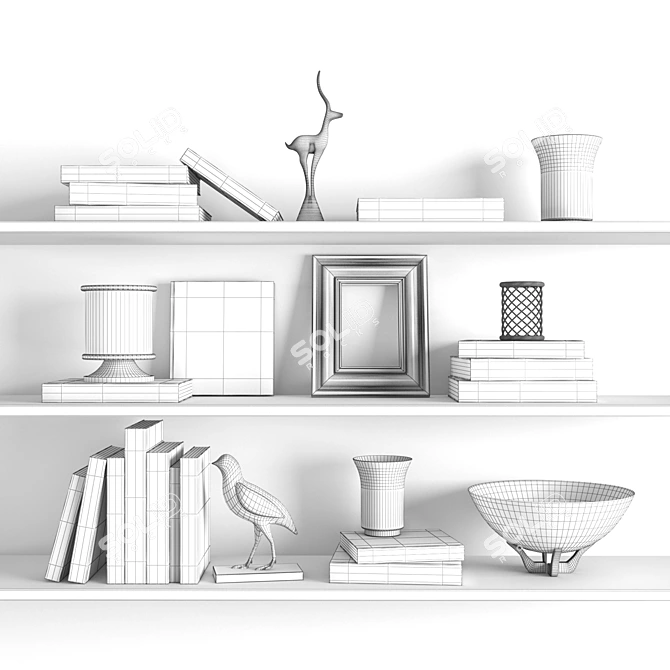 Elegant Home Decor Set 3D model image 2