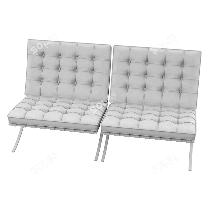 Elegant Arm Chair | Comfy & Stylish 3D model image 3