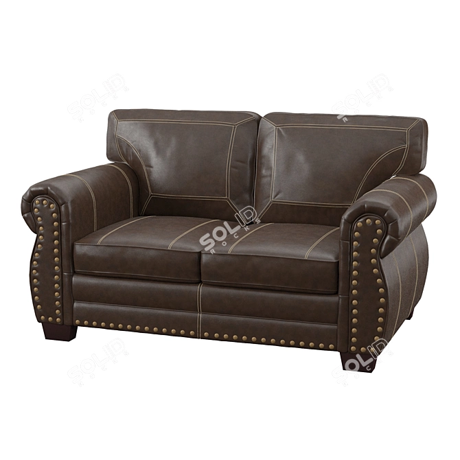 Cozy Velvet Sofa 3D model image 1