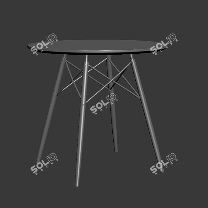 Sleek Modern Dining Chairs Set 3D model image 3