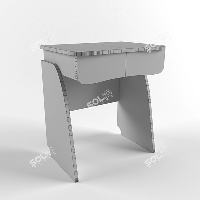 Compact Ergonomic Workstation 3D model image 3