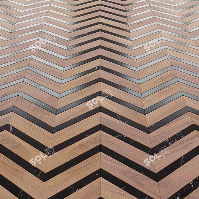 Marble Chevron Tile Atlas Concorde 3D model image 3