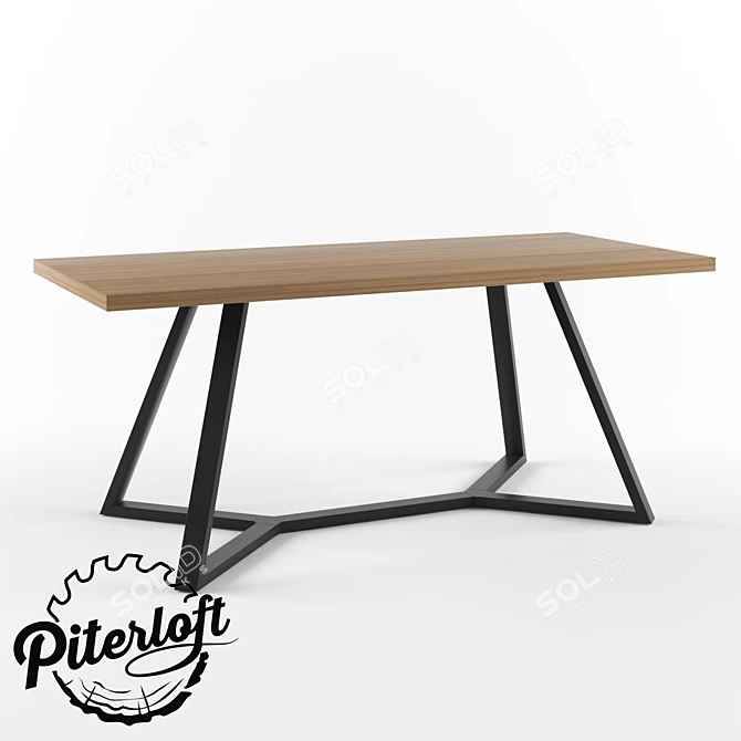 Title: Sterling Loft Dining Table 3D model image 1