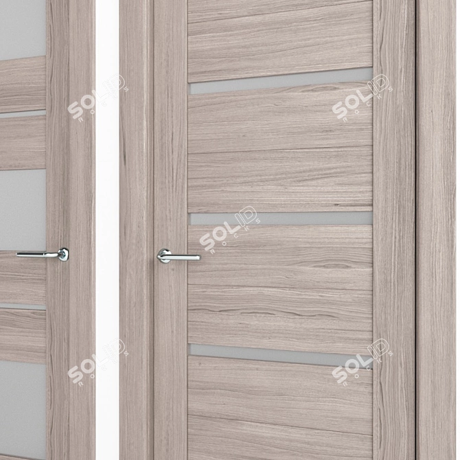 Modern Duplex Interior Doors 3D model image 2