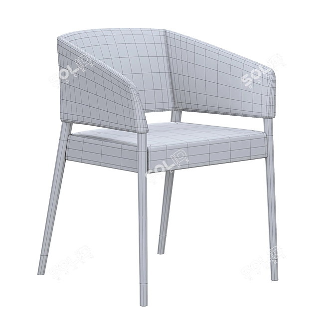 Modern MARCELA Chair - Various Finishes. 3D model image 3