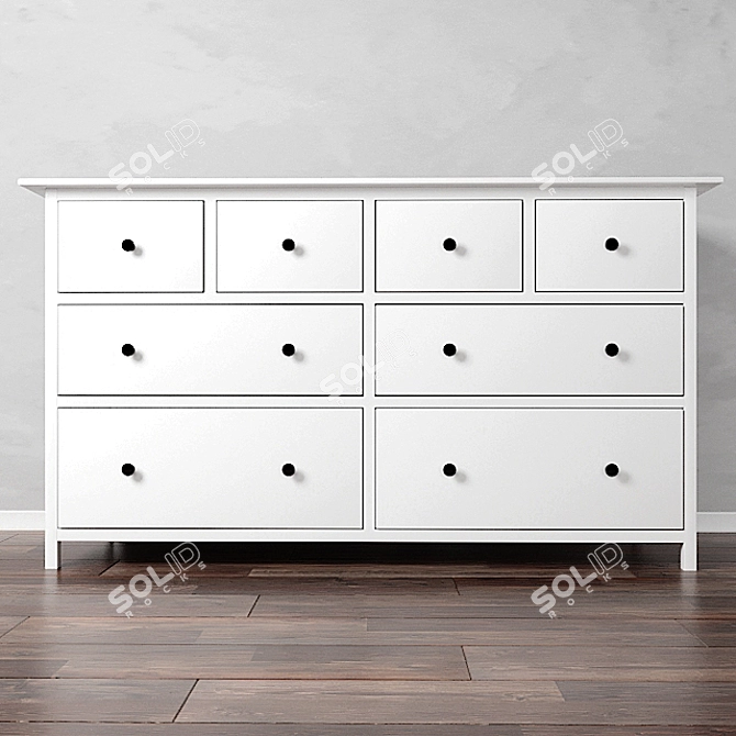 IKEA HEMNES 8-Drawer Chest - Organize in Style! 3D model image 1