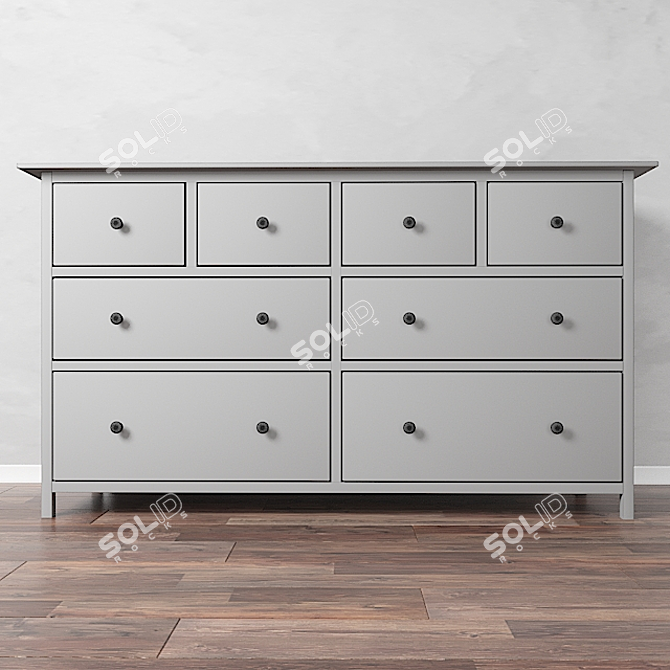 IKEA HEMNES 8-Drawer Chest - Organize in Style! 3D model image 2