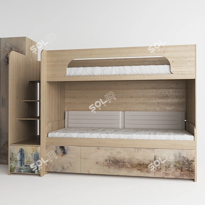 Title: Andromeda Kids' Furniture Collection 3D model image 2