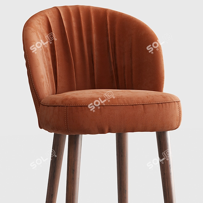 Montbel Rose Stool - Elegant and Functional 3D model image 2