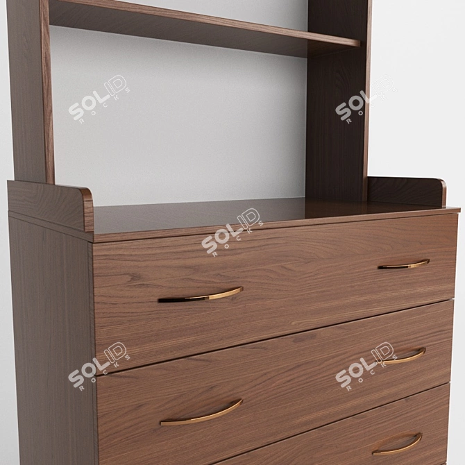 Versatile Changing Table with Storage 3D model image 2