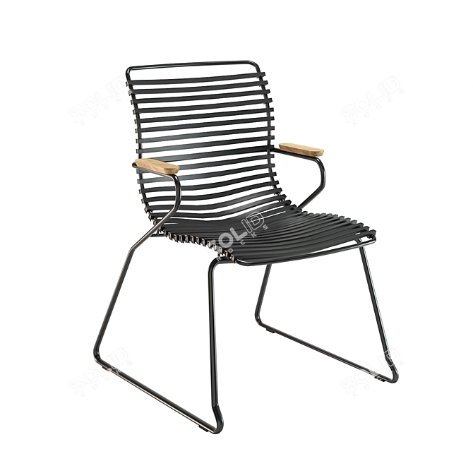 Elevate Dining Chair: Tall Back Support 3D model image 1