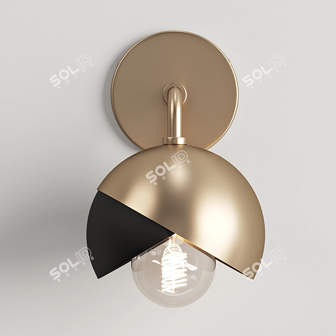 Sleek Globe Sconce 3D model image 2