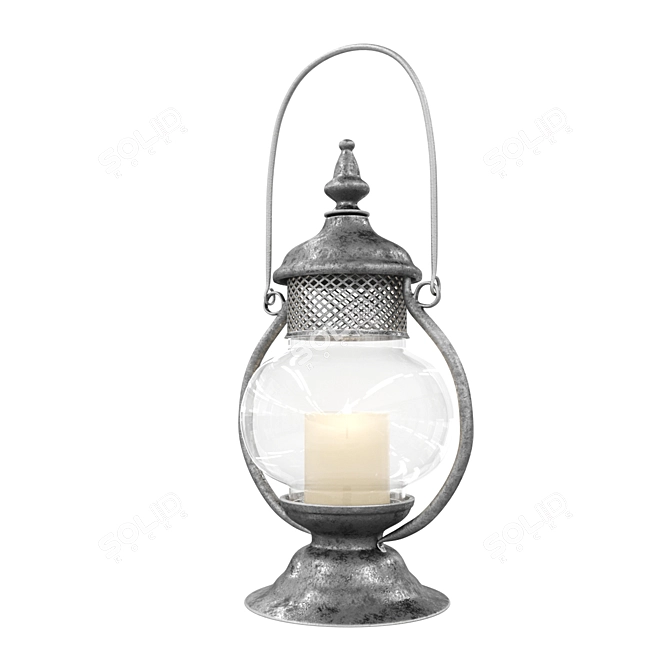 Vintage 3-Light Table Lamp 3D model image 1