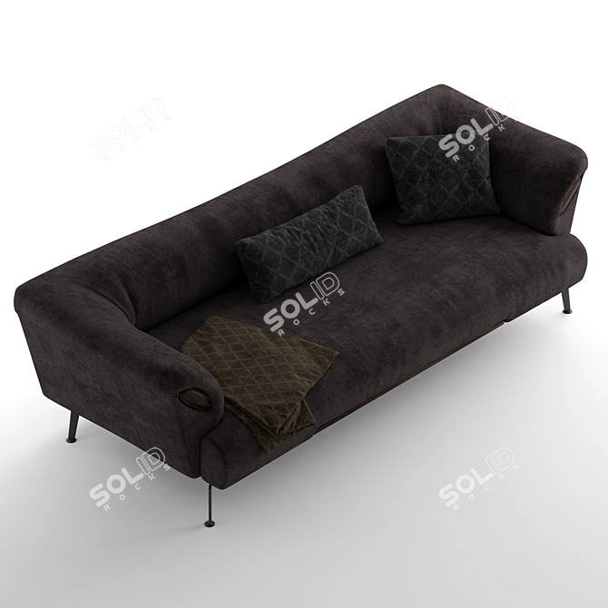 Stylish Lester Sofa: Polys 181,636 3D model image 2