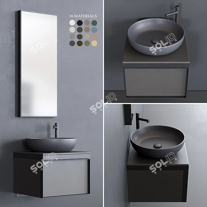 Ceramica Cielo Multiplo Vanity Set 3D model image 1