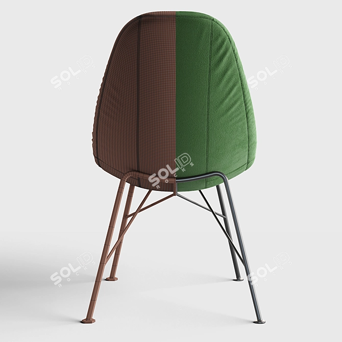 Miroslav Navratil Mid-Century High Back Chair 3D model image 3