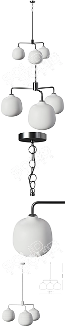 Modern Industrial Rubn Holborn Pendant 3D model image 3