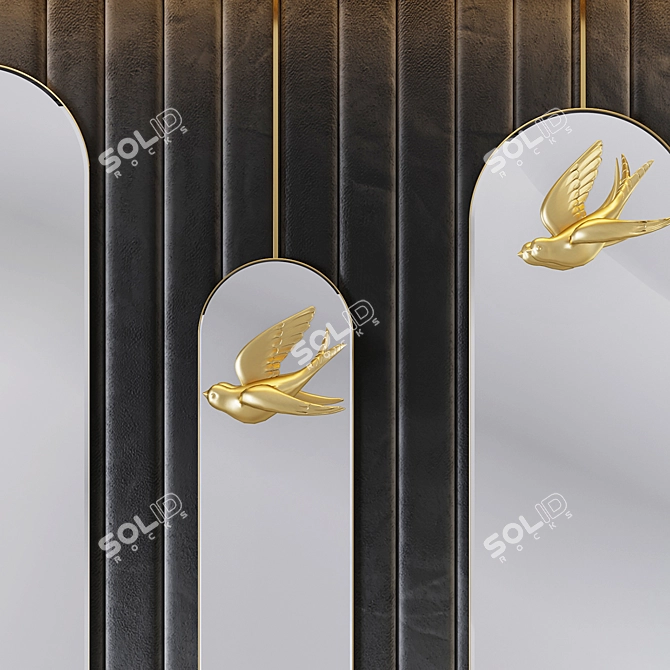 Gulls Decorative Panel: Elegant Wall Art 3D model image 2