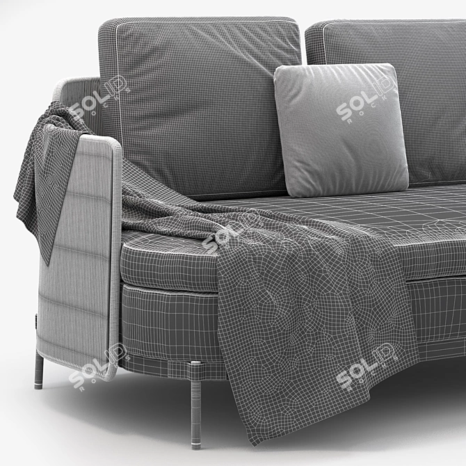 Outdoor Cord Sofa by Minotti 3D model image 3