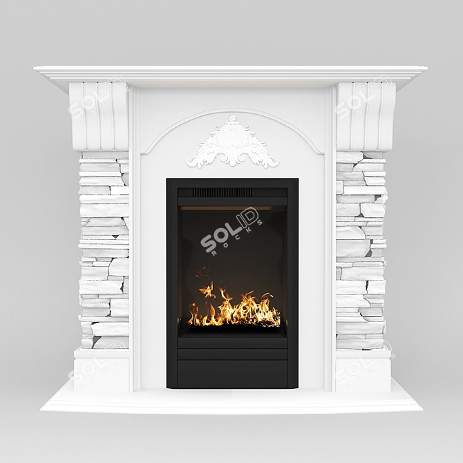 Athena Electric Fireplace 3D model image 1