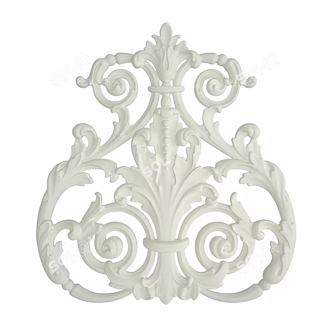 Title: Baroque Decorative Pad by RODECOR 3D model image 2