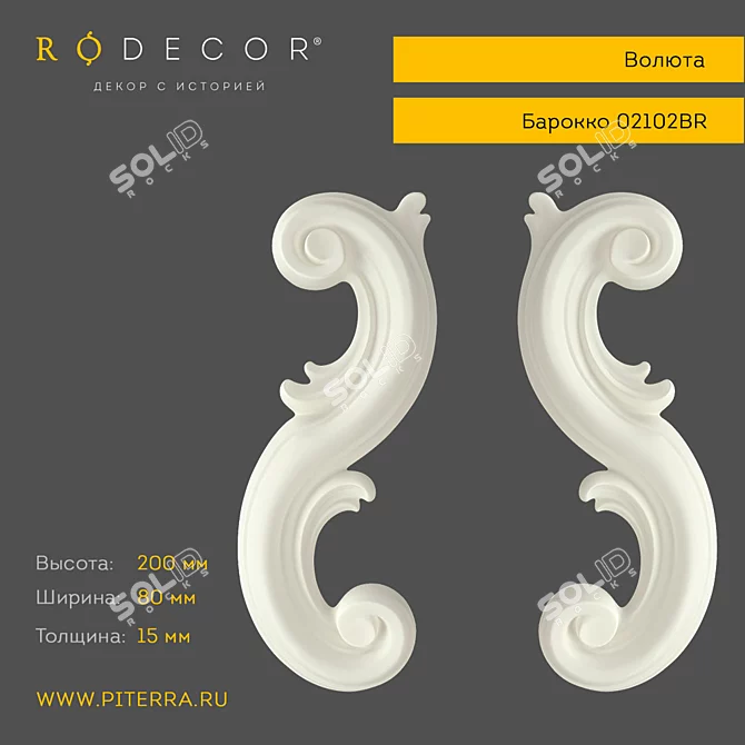 Baroque RODECOR: Exquisite Decor for Interior Design 3D model image 1