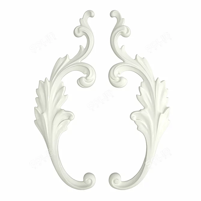 Title: RODECOR Baroque Polyurethane Decor 3D model image 2