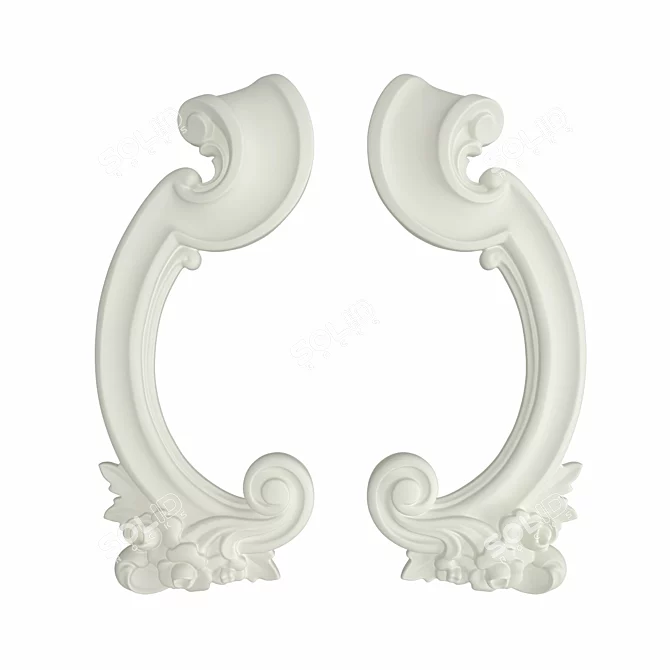 Elegant Volyut Baroque RODECOR 3D model image 2