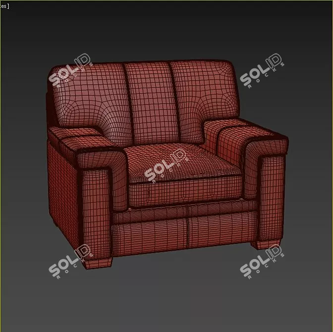 Elegant Ehmann Armchair for Cozy Living 3D model image 3