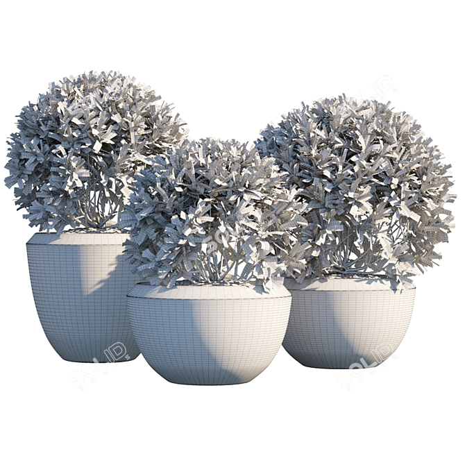 Leafy Oasis: Potted Plant #8 3D model image 2