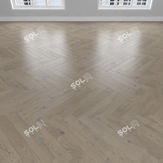 Parquet Oak: Herringbone, Linear & Chevron 3D model image 2