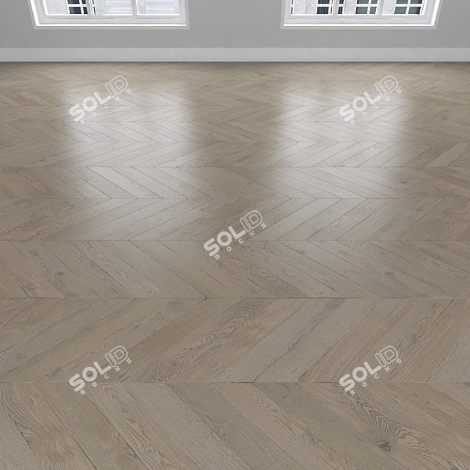 Parquet Oak: Herringbone, Linear & Chevron 3D model image 3