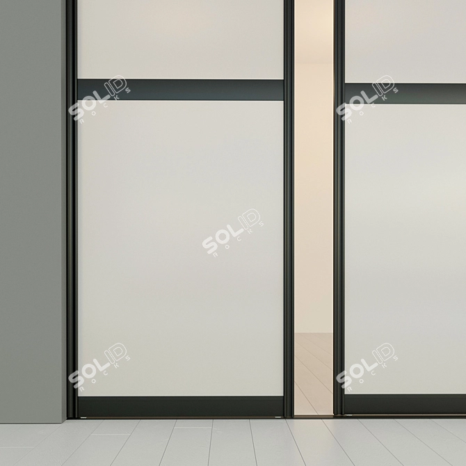 Versatile Sliding Partition Door 3D model image 3