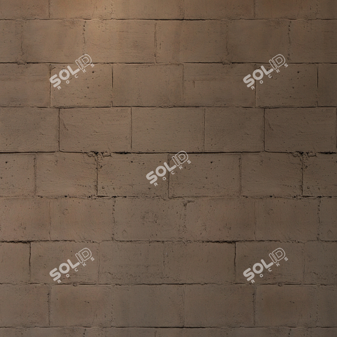 Seamless Concrete Block Texture 3D model image 3